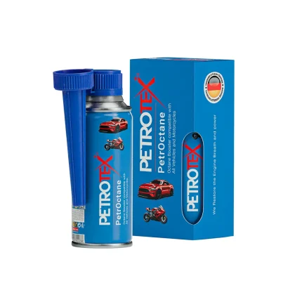 قوطی و جعبه مکمل بنزین و اکتان بوستر پتروکتان 150 سی سی پتروتکس - Petrotex Petroctane 150cc Bottle and Box